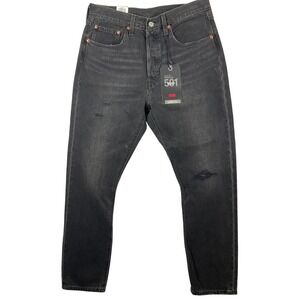 Levis Premium 501 Skinny Jeans Womens 30x28 Washed Black High Rise Button Fly